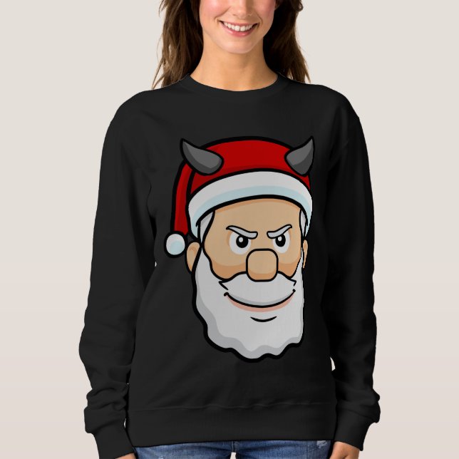 Sweatshirt mauvais Noël mauvais père Noël (Devant)