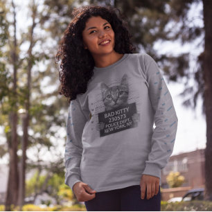 Sweatshirt Mauvaise Kitty NYPD Photo d'arrestation de police 