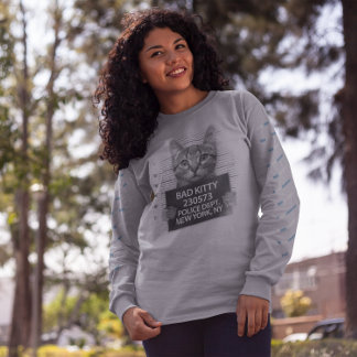 Sweatshirt Mauvaise Kitty NYPD Photo d'arrestation de police