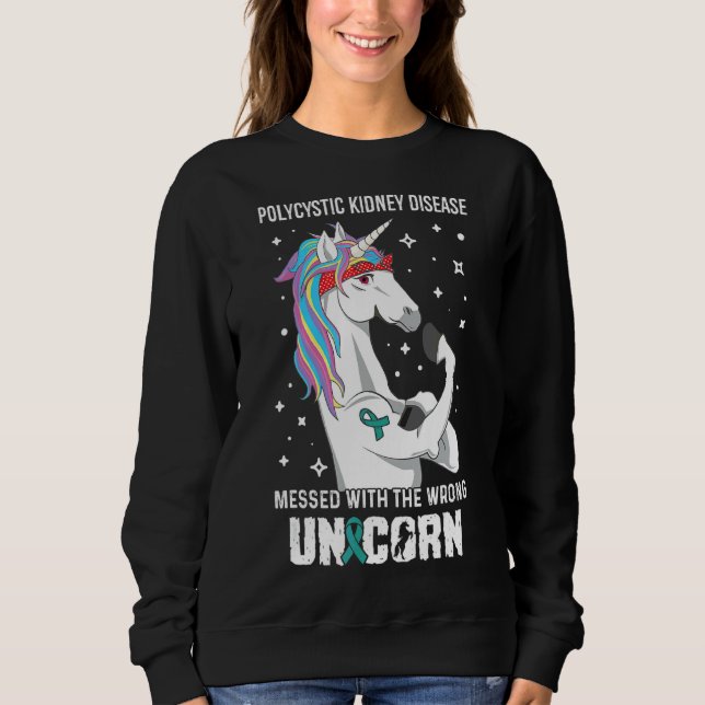 Sweatshirt Mauvaise sensibilisation à la maladie du rein poly (Devant)