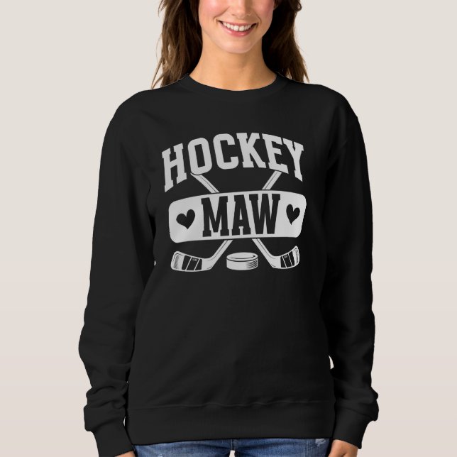 Sweatshirt Maw Grand-Mère De Hockey Maw D'Un Joueur De Hockey (Devant)