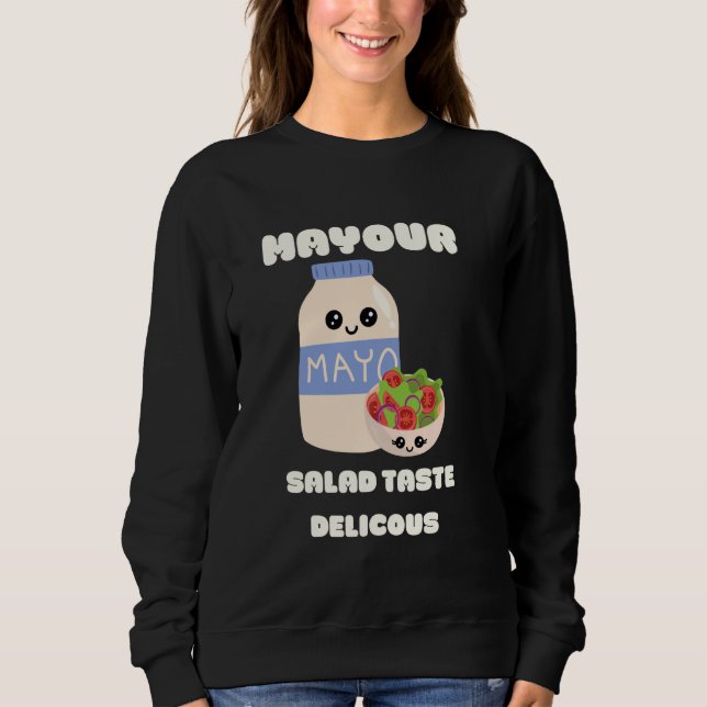 Sweatshirt mayo mayonaise mayonnaise cute kawaii mayo salad f (Devant)