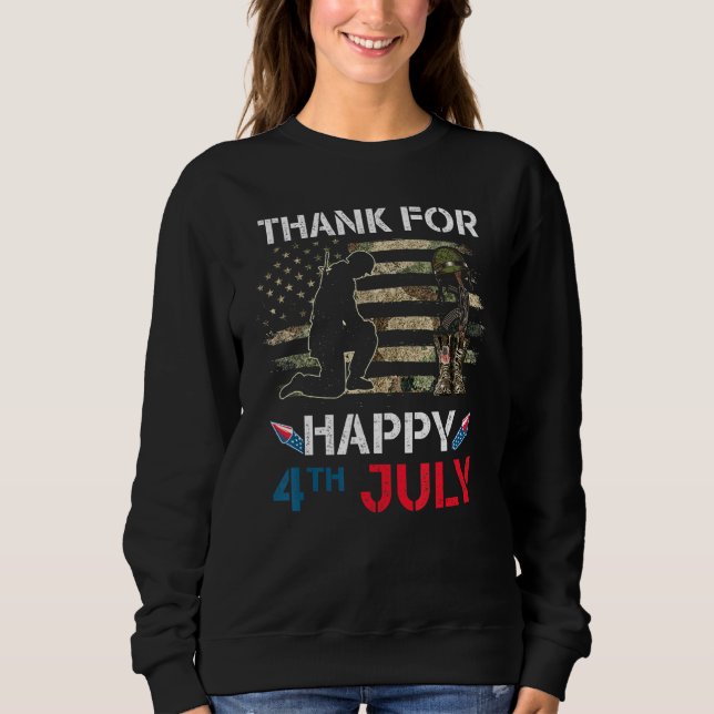 Sweatshirt Mb35 Merci pour votre service militaire américain (Devant)