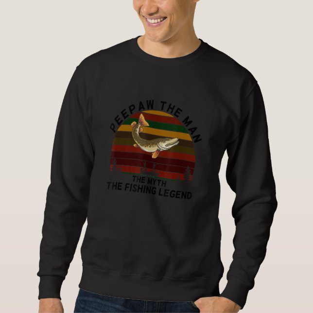 Sweatshirt Meaningful PEEPAW Man Myth Legend Musky Fishing (Devant)