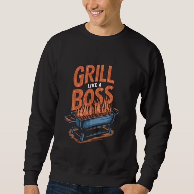 Sweatshirt Meat Smoking Design Funny BBQ Griller Meat Smoker  (Devant)