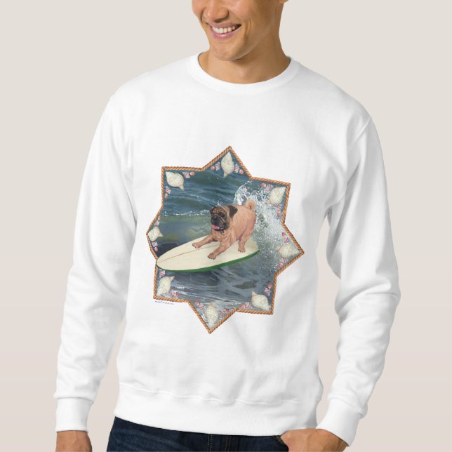 Sweatshirt Mec Pug Surfeur (Devant)