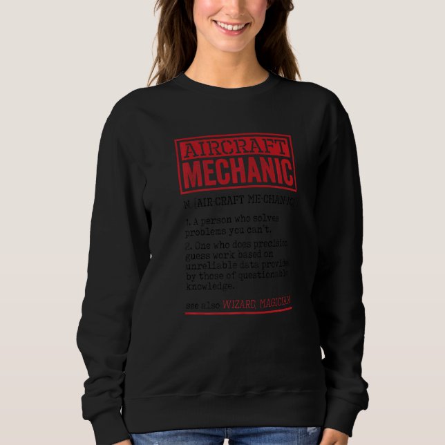 Sweatshirt Mécanicien d'aéronef qui résout des problèmes Avia (Devant)
