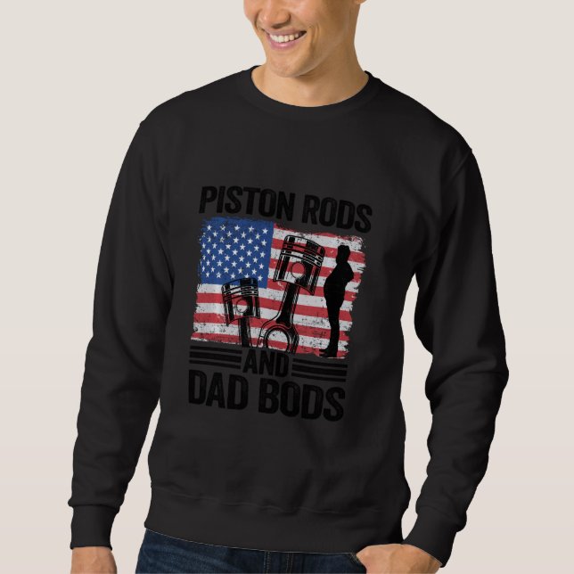 Sweatshirt Mécaniciens Du Drapeau Américain 4 Juillet Tiges D (Devant)
