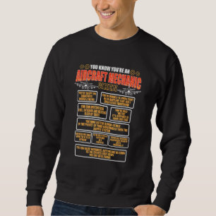 Sweatshirt Mécanique D'Aéronefs Pour Mécanicien D'Avion