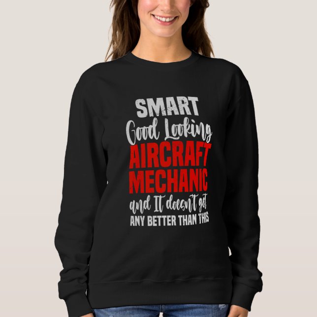 Sweatshirt Mécanique de l'aviation d'un bon air (Devant)