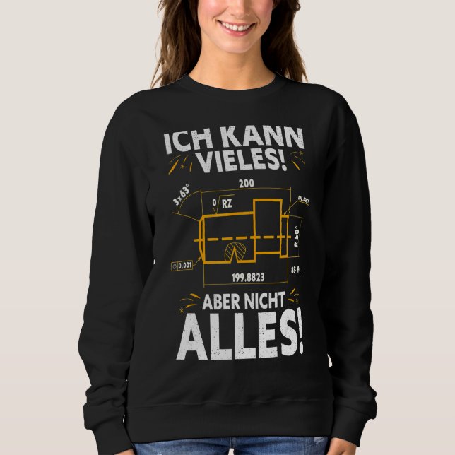 Sweatshirt Mécanique D'Usinage Rotary Cutter Cnc Programmer (Devant)
