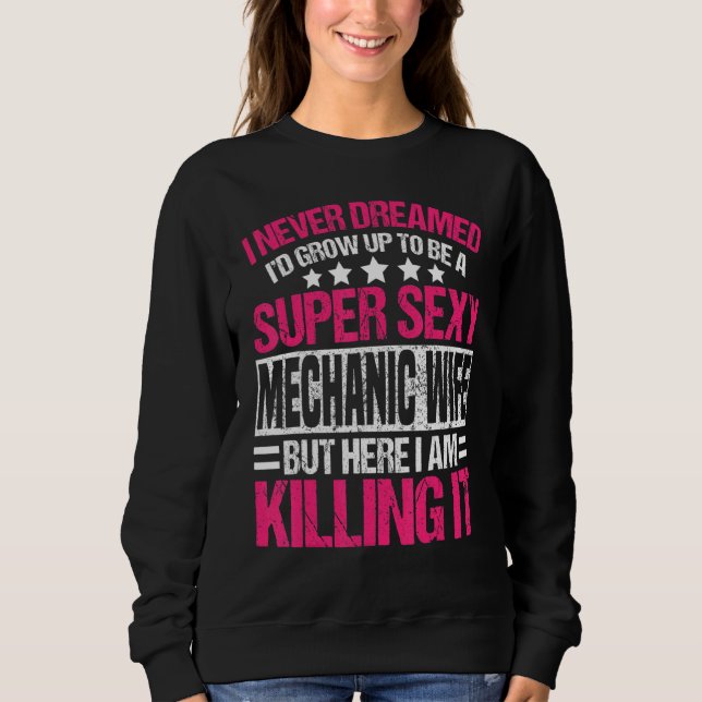 Sweatshirt Mécanique Épouse Vêtements mignons Épouses Design (Devant)