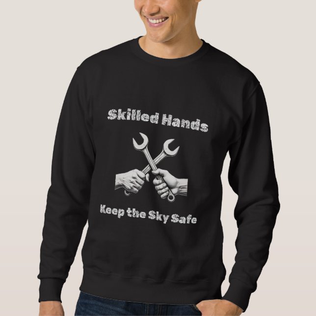 Sweatshirt Mécanique et ingénieur d'aéronefs - Aviation (Devant)