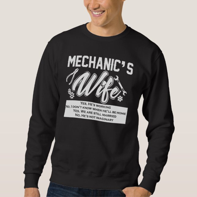 Sweatshirt Mécanique Femme Amusante Voiture Mécanique Auto Mé (Devant)