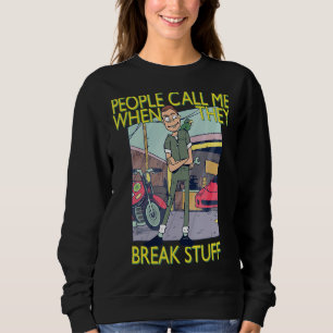 Sweatshirt Mécanique Handyman Plumber On M'Appelle