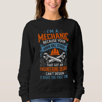 Sweatshirt Mécanique Honneur Roll Engineering voiture étudian