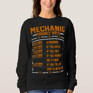 Sweatshirt Mécanique Horaire Taux Machiniste Réparateur Autom
