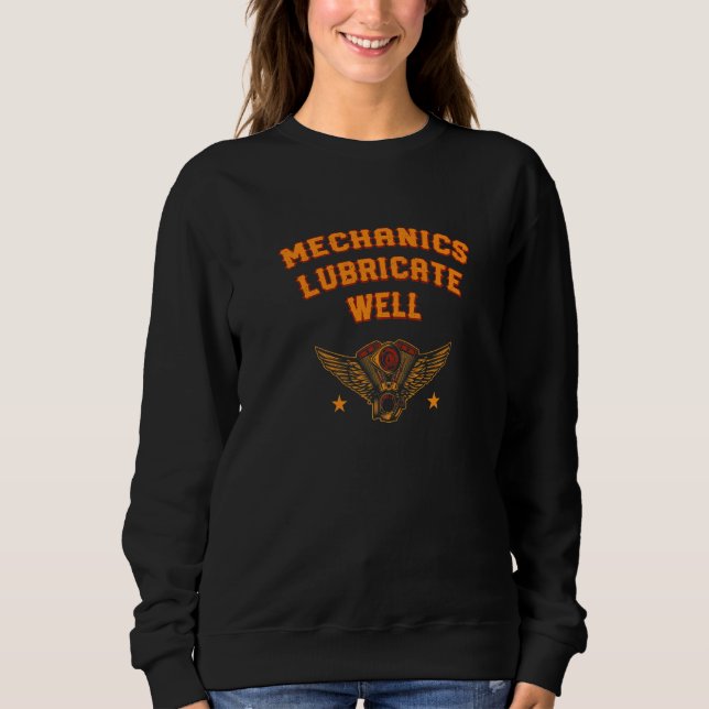 Sweatshirt Mécanique Lubrifier puits voiture Humour adulte 1 (Devant)