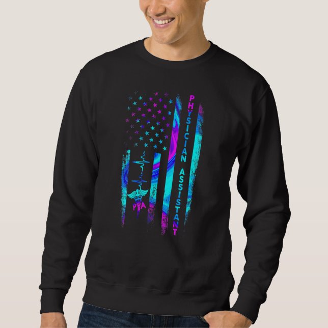 Sweatshirt Médecin adjoint Drapeau Usa 4 Juillet Da (Devant)