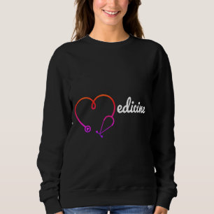 Sweatshirt Médecine coeur stéthoscope cadeau médecin