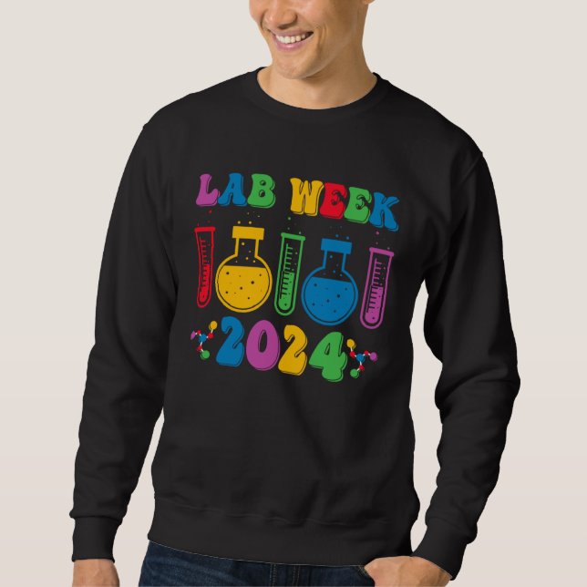 Sweatshirt Medical Laboratory Technician Lab Week 2024 Techno (Devant)