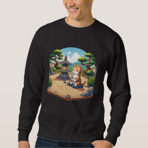 Sweatshirt Méditation Bonsai Kitten Lover japonais Art Cute C
