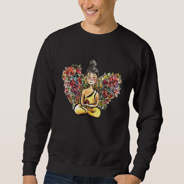 Sweatshirt Méditation Bouddha Yoga Paix (Devant)