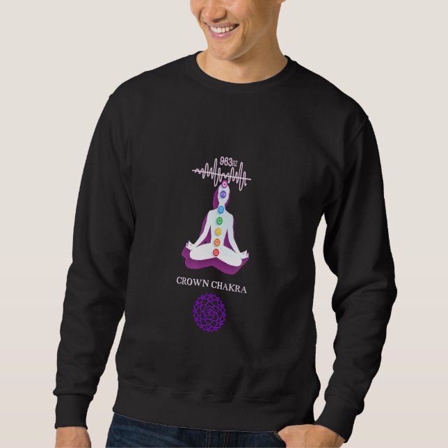 Sweatshirt Méditation de Crown Chakra (Devant)