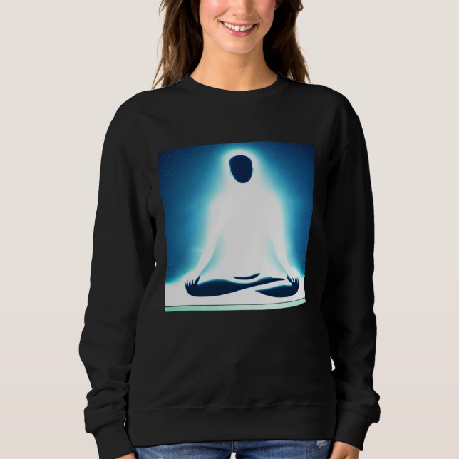 Sweatshirt Meditation Enlightment Spiritual Yoga Transcendent (Devant)