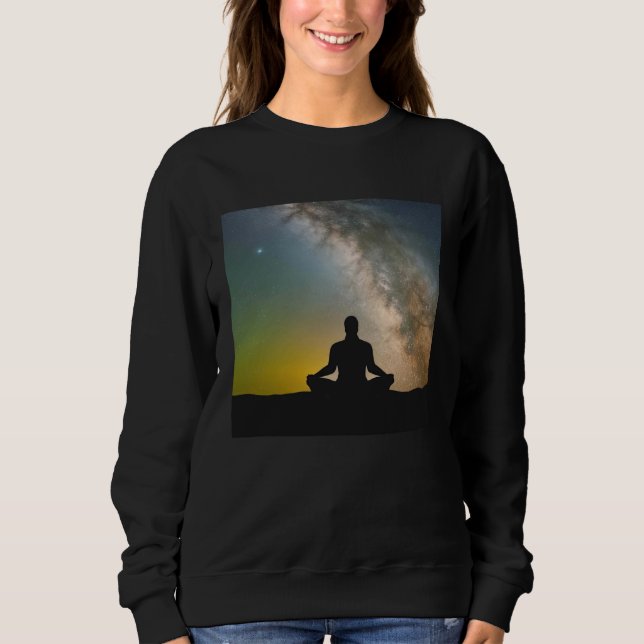 Sweatshirt Meditation Enlightment Spiritual Yoga Transcendent (Devant)