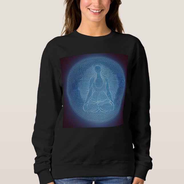 Sweatshirt Meditation Enlightment Spiritual Yoga Transcendent (Devant)