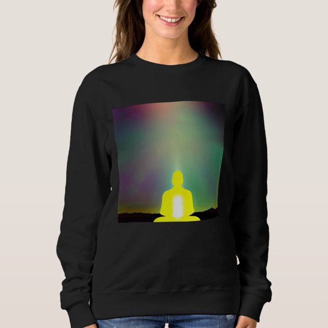 Sweatshirt Meditation Enlightment Spiritual Yoga Transcendent (Devant)