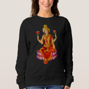 Sweatshirt Méditation Hindou De La Déesse De Lakshmi De Prosp
