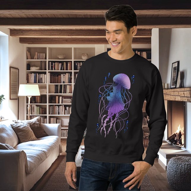 Sweatshirt Méduse Éthérée Violet Bleu (Créateur téléchargé)