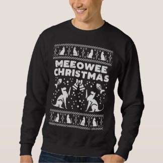 Sweatshirt Meeowee Noël laid Sweater Noël Chat de Noël