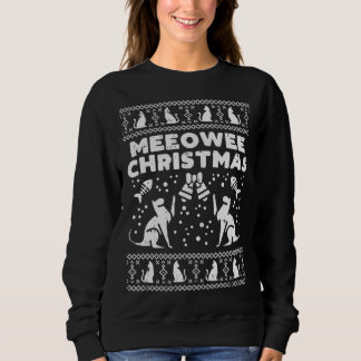 Sweatshirt Meeowee Noël laid Sweater Noël Chat de Noël