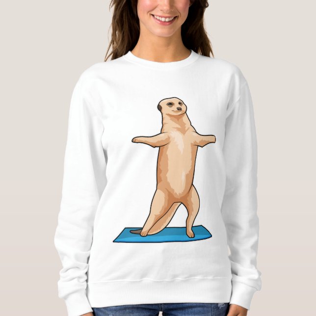 Sweatshirt Meerkat à Fitness Exercice d'étirement (Devant)