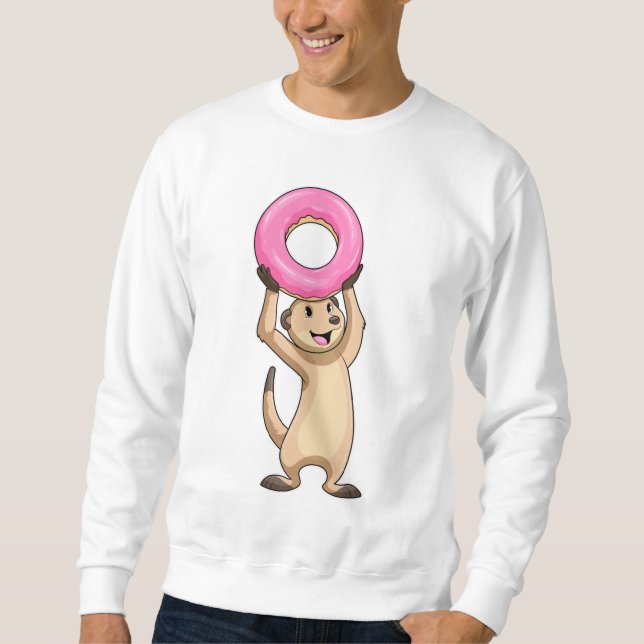 Sweatshirt Meerkat avec Donut (Devant)