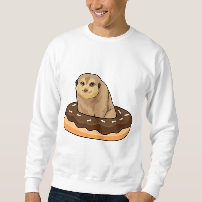 Sweatshirt Meerkat avec Donut (Devant)