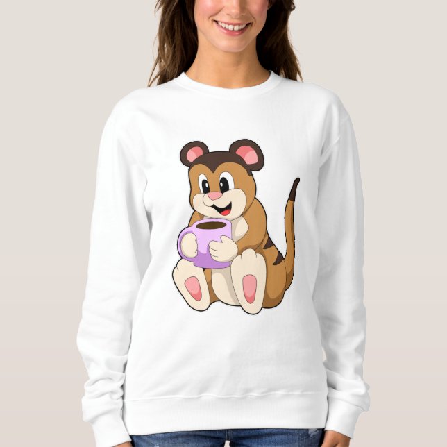 Sweatshirt Meerkat avec la coupe du café (Devant)