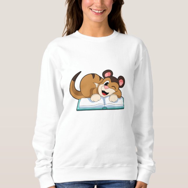 Sweatshirt Meerkat avec livre (Devant)