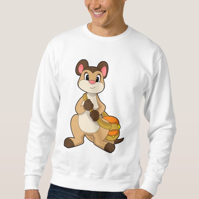 Sweatshirt Meerkat avec sac (Devant)