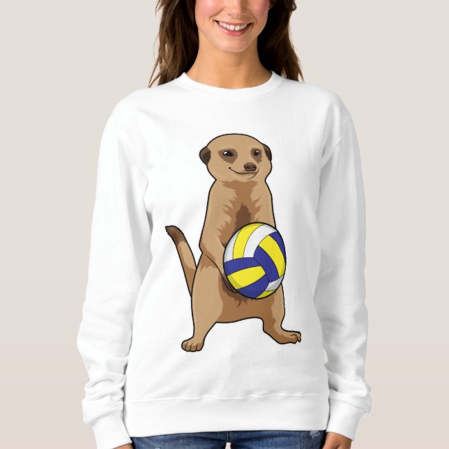 Sweatshirt Meerkat avec volleyball (Devant)