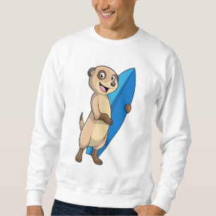 Sweatshirt Meerkat comme surfeur avec Surfer
