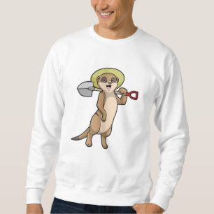 Sweatshirt Meerkat en tant que fermier avec Shovel