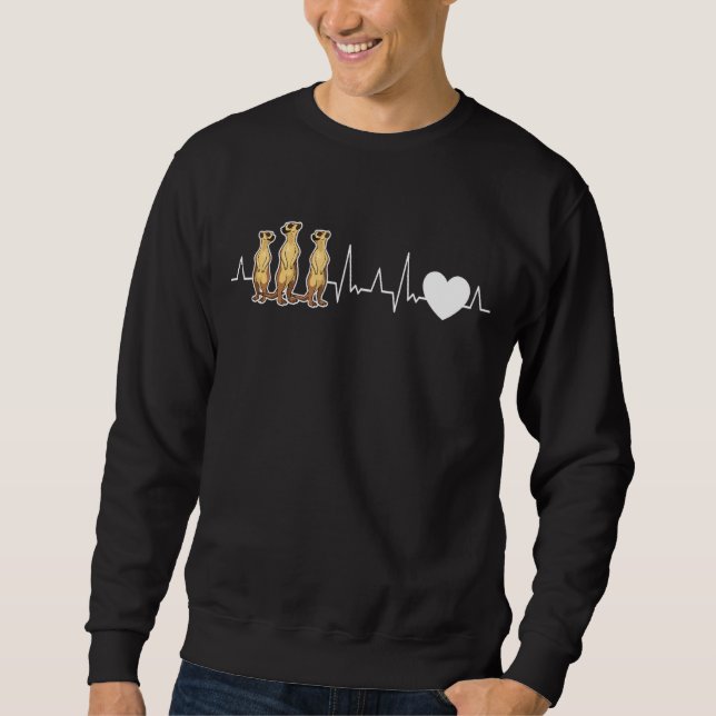 Sweatshirt Meerkat Heartbeat (Devant)