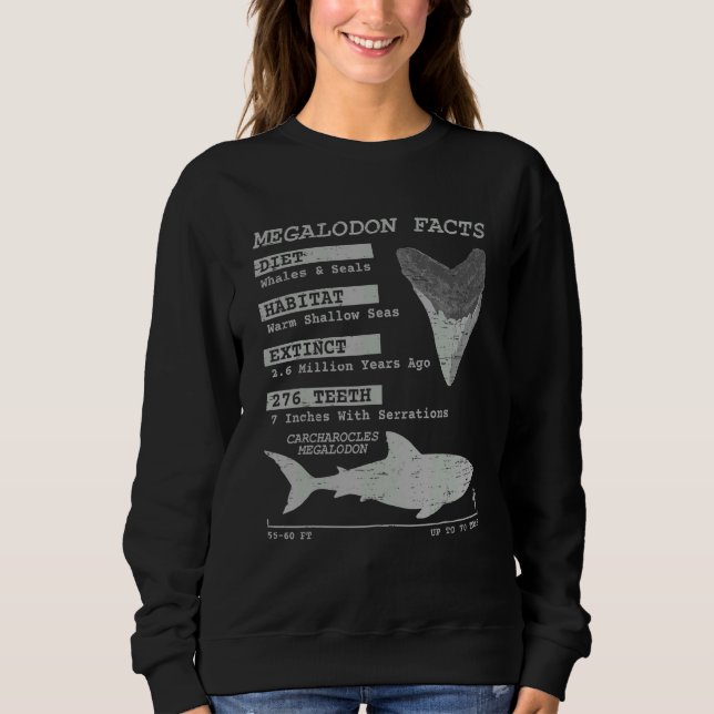 Sweatshirt Megalodon Faits Dents Meg Faune Requins Mer profon (Devant)