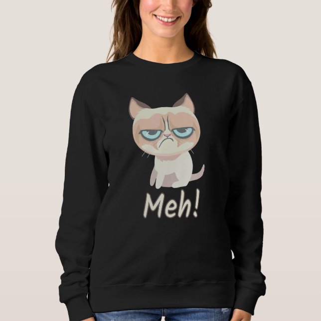 Sweatshirt Meh Chat Pour Chat 1 (Devant)