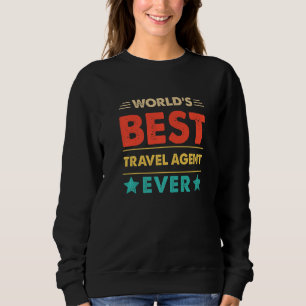 Sweatshirt Meilleur agent de voyage de Retro World de tous le