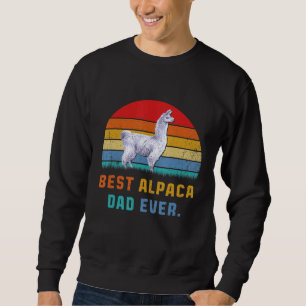 Sweatshirt Meilleur Alpaca Llama Papa Jamais Animal Love Retr